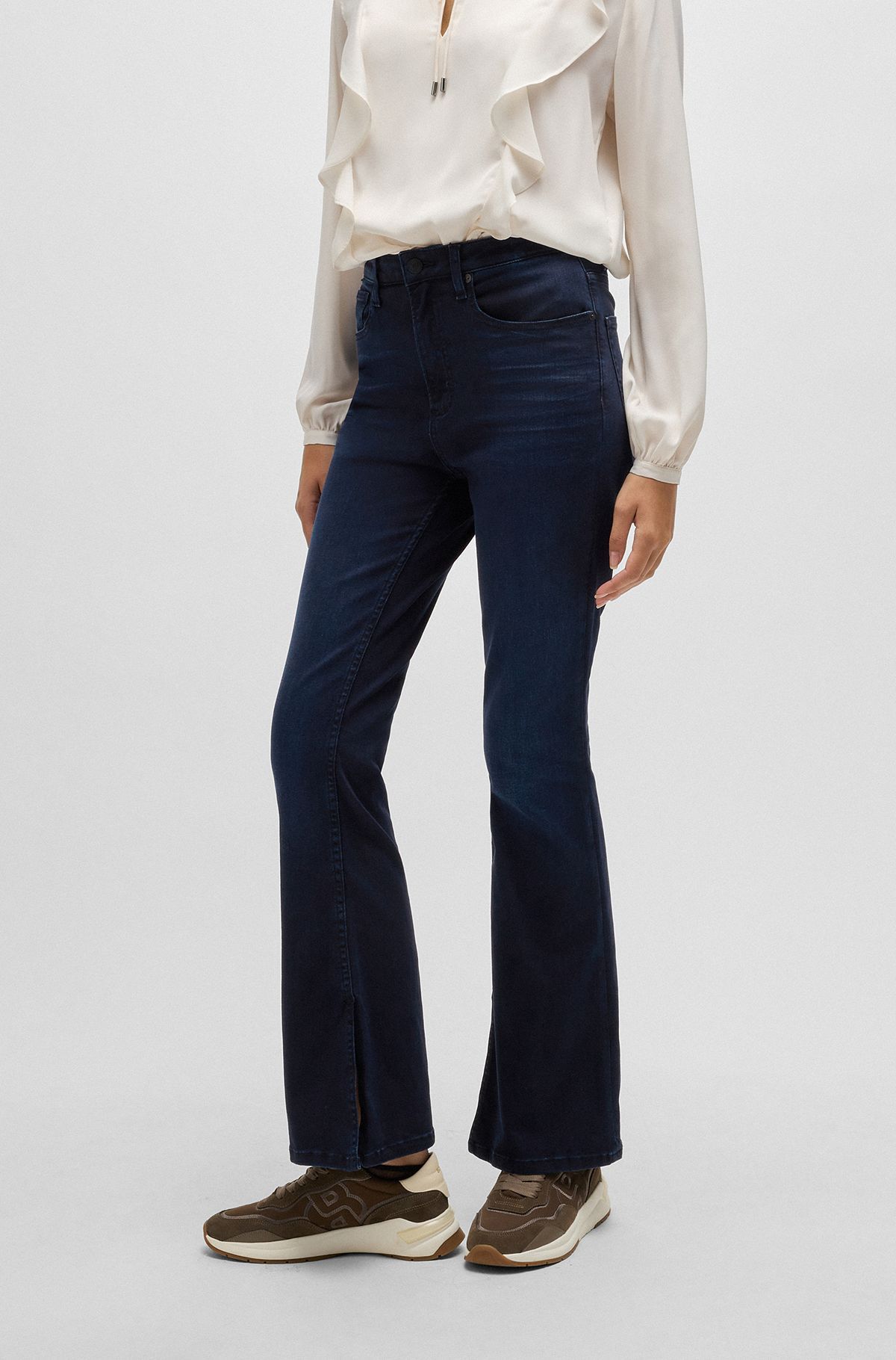 Hugo Boss Belt-loop Jeans In Black