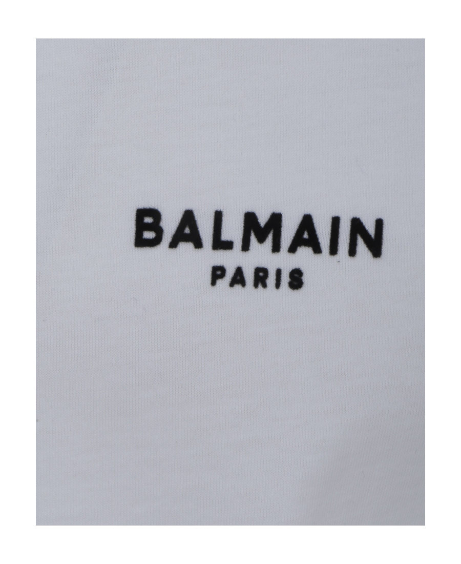 Shop Balmain Logo-print Short-sleeve T-shirt In White