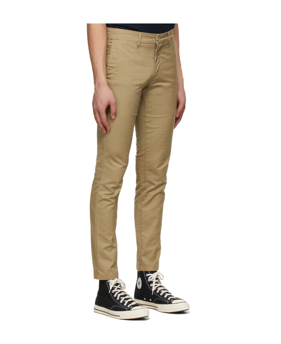 Carhartt Khaki Waist-loop Casual Pants In Brown