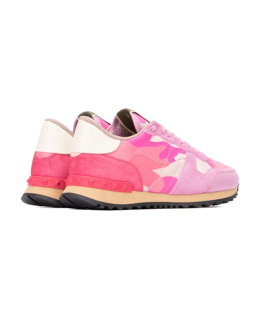 Valentino Rockrunner Sneakers In Pink