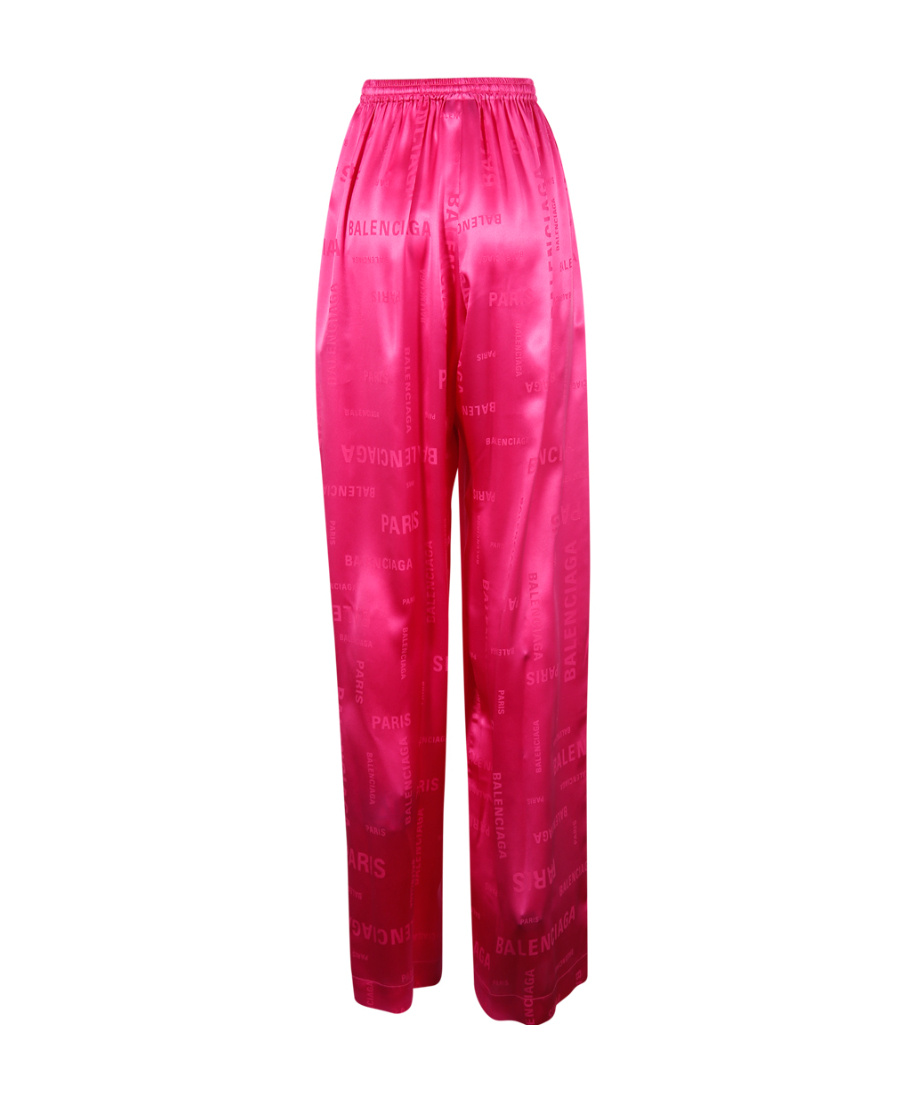 Shop Balenciaga Paris Wide-leg Track Pants In Red
