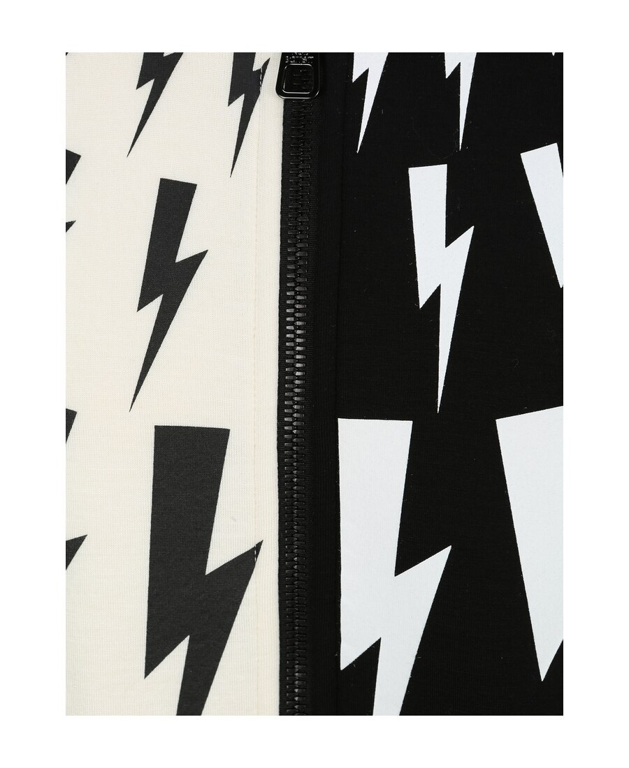 Neil Barrett Lightning Print Leisure Jacket In Black