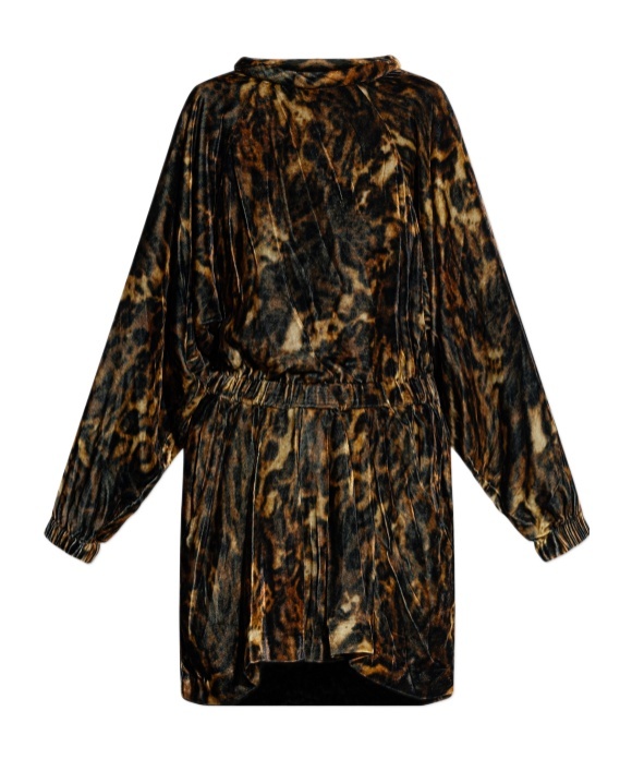 ISABEL MARANT ISABEL MARANT LASSIE TIGER PRINTED ELASTICATED WAIST DRESS 