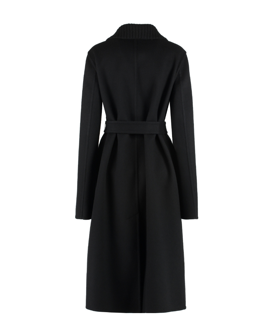 Jil Sander Black Wool Blend Coat In Black