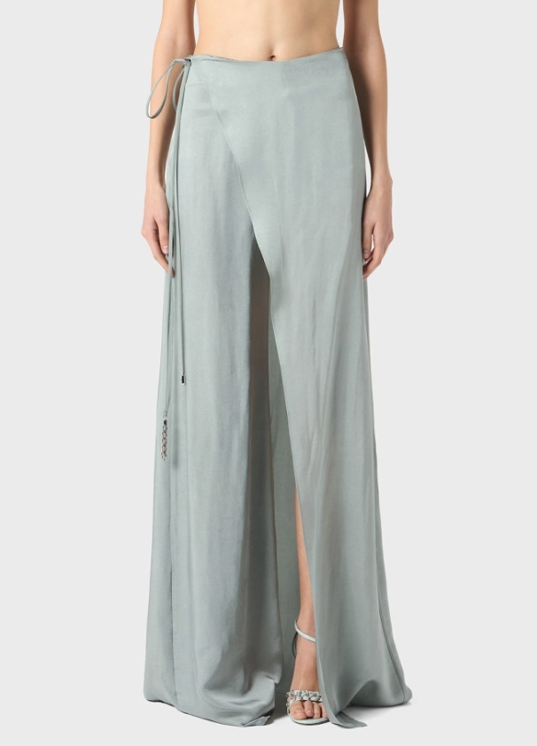 BLUMARINE PAREO-STYLE PANTS IN TWILL