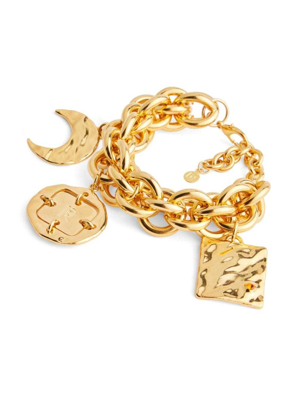 Rabanne Summer Medas Chain Charm Bracelet In Yellow