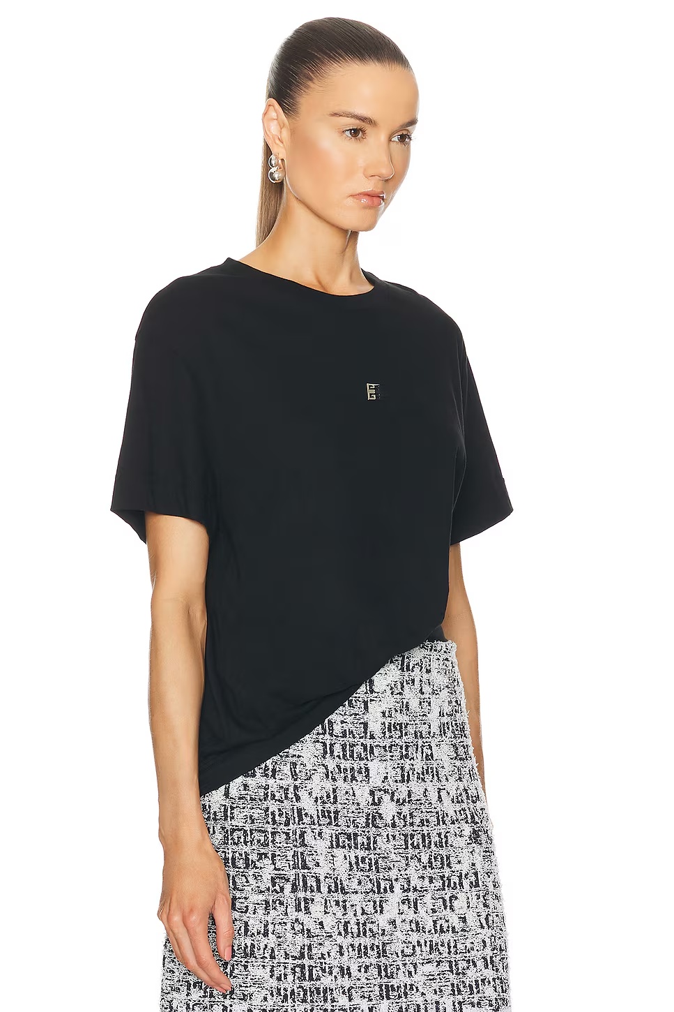 Givenchy Top With Logo-shaped Appliqué In Black