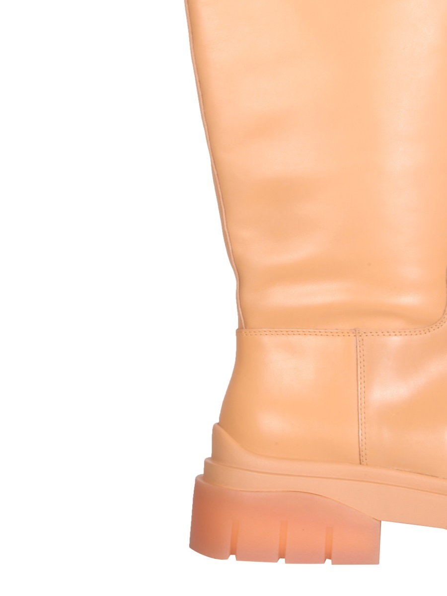 Ash Woman Boot Apricot Size 8 Soft Leather In Multi