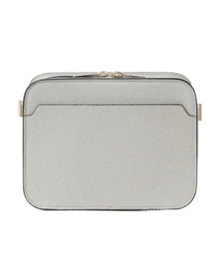 Valextra Logo Shoulder Bag In Gray