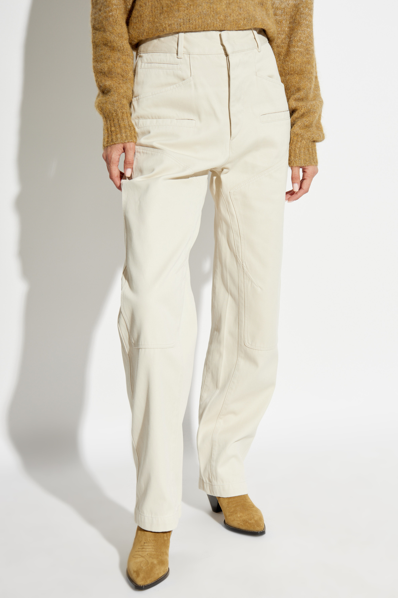 Isabel Marant Woman Denim Pants Cream Size 2 Cotton In White