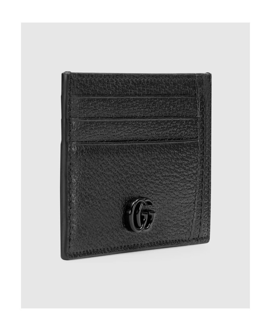 Gucci Gg-plaque Card Holder In Black
