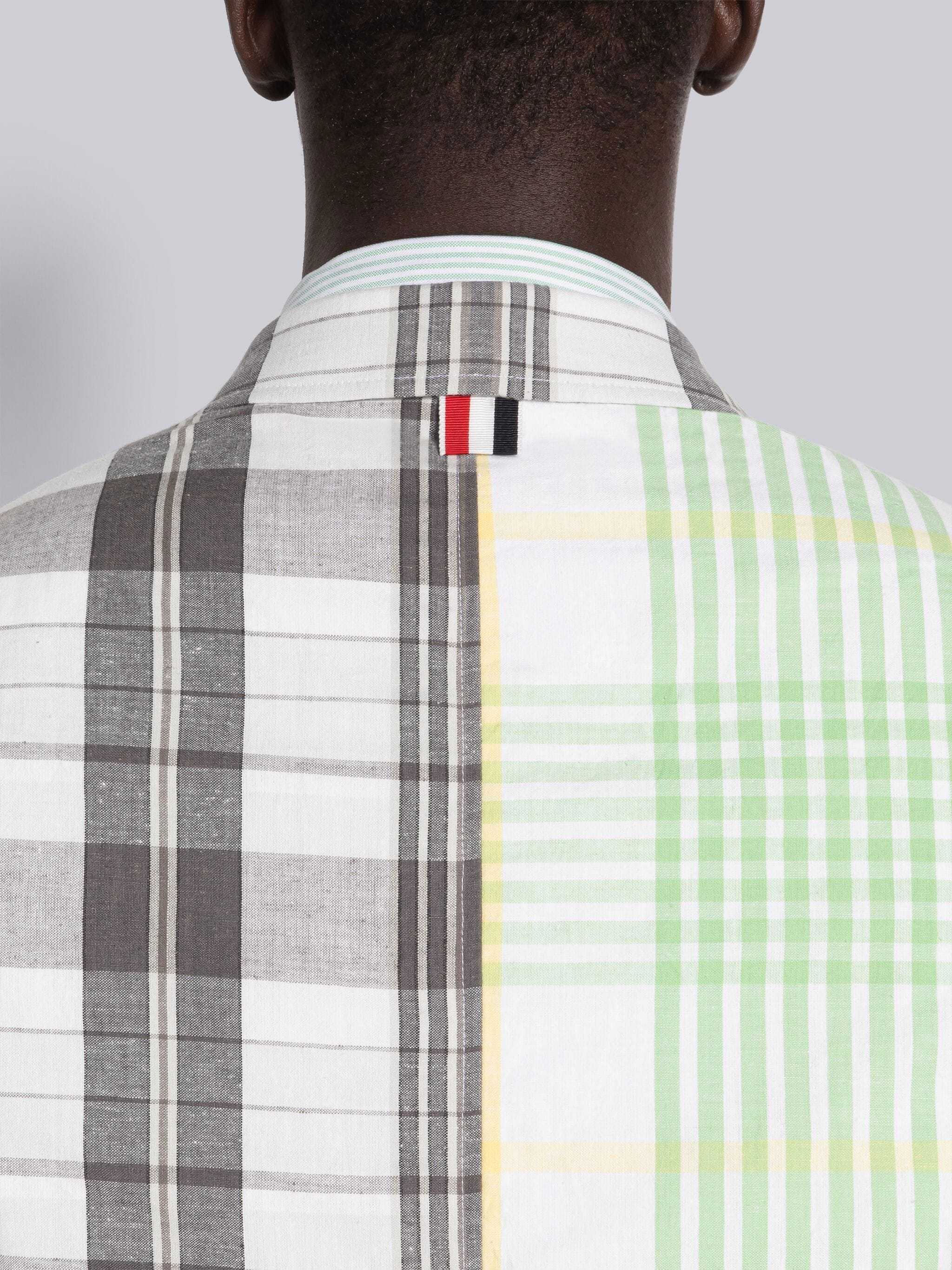 Thom Browne Checked Single-breasted Blazer In White
