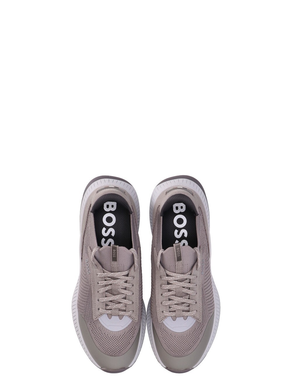 Hugo Boss Ttnm Evo Slon Panelled Sneakers In Gray