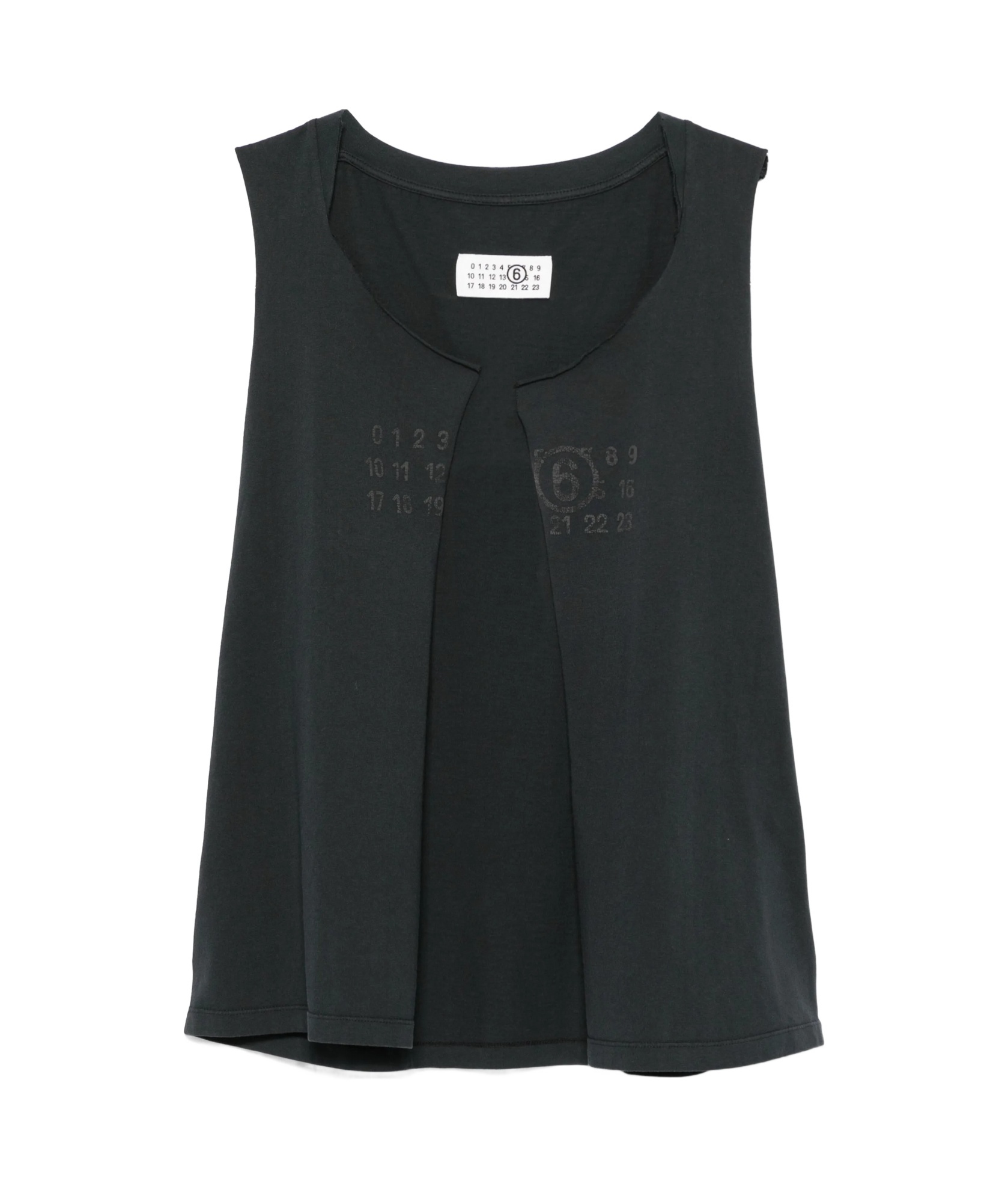Mm6 Maison Margiela Mm6 By Maison Margiela Black Regular Fit Vest In Green
