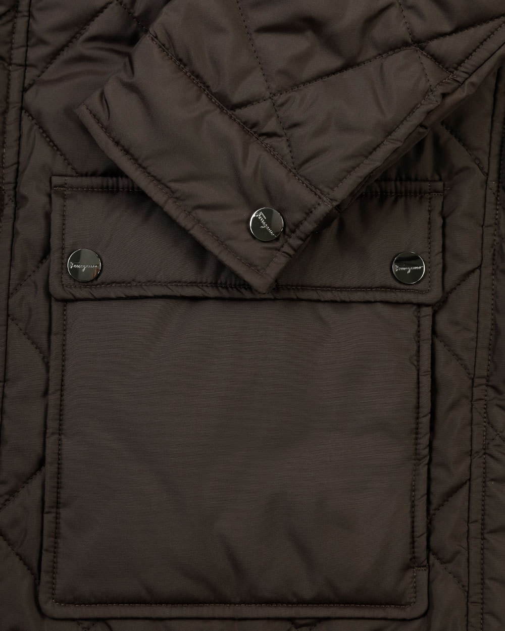 Ferragamo Quilted Cotton Suit In Black
