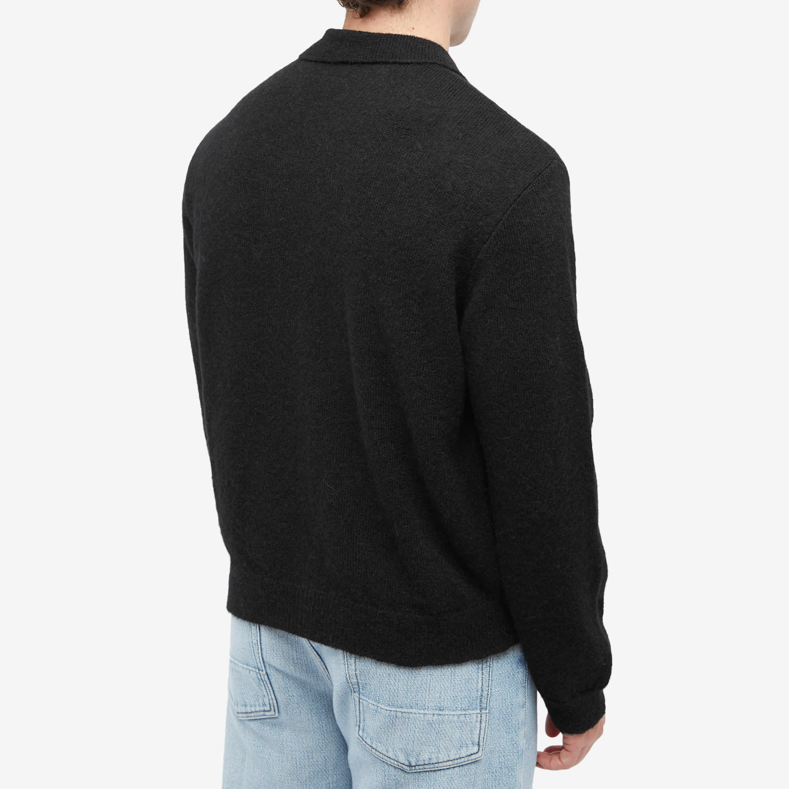 Our Legacy Alpaca-blend Knitted Cardigan In Black