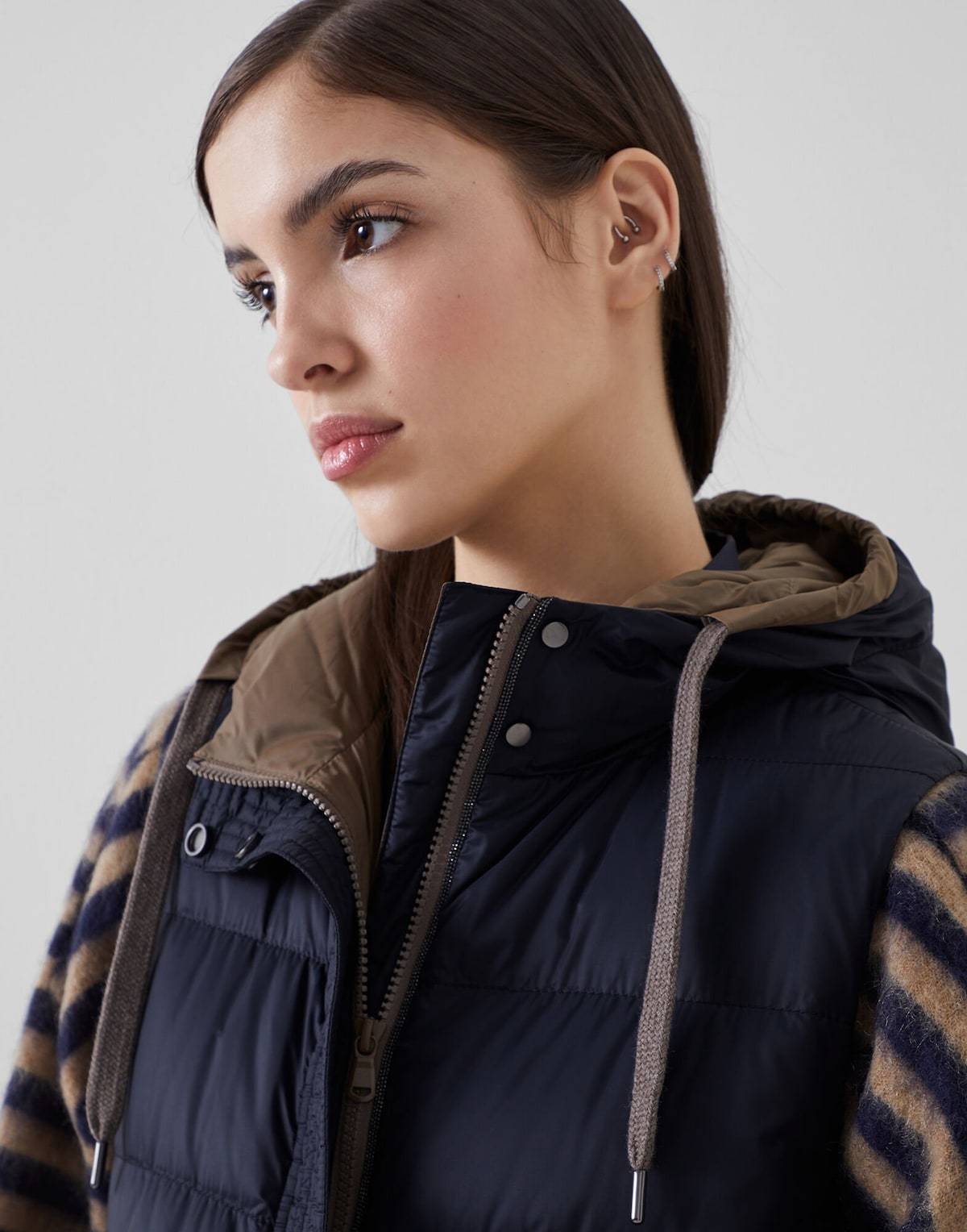 Shop Brunello Cucinelli Quilted Hooded Gilet In Black