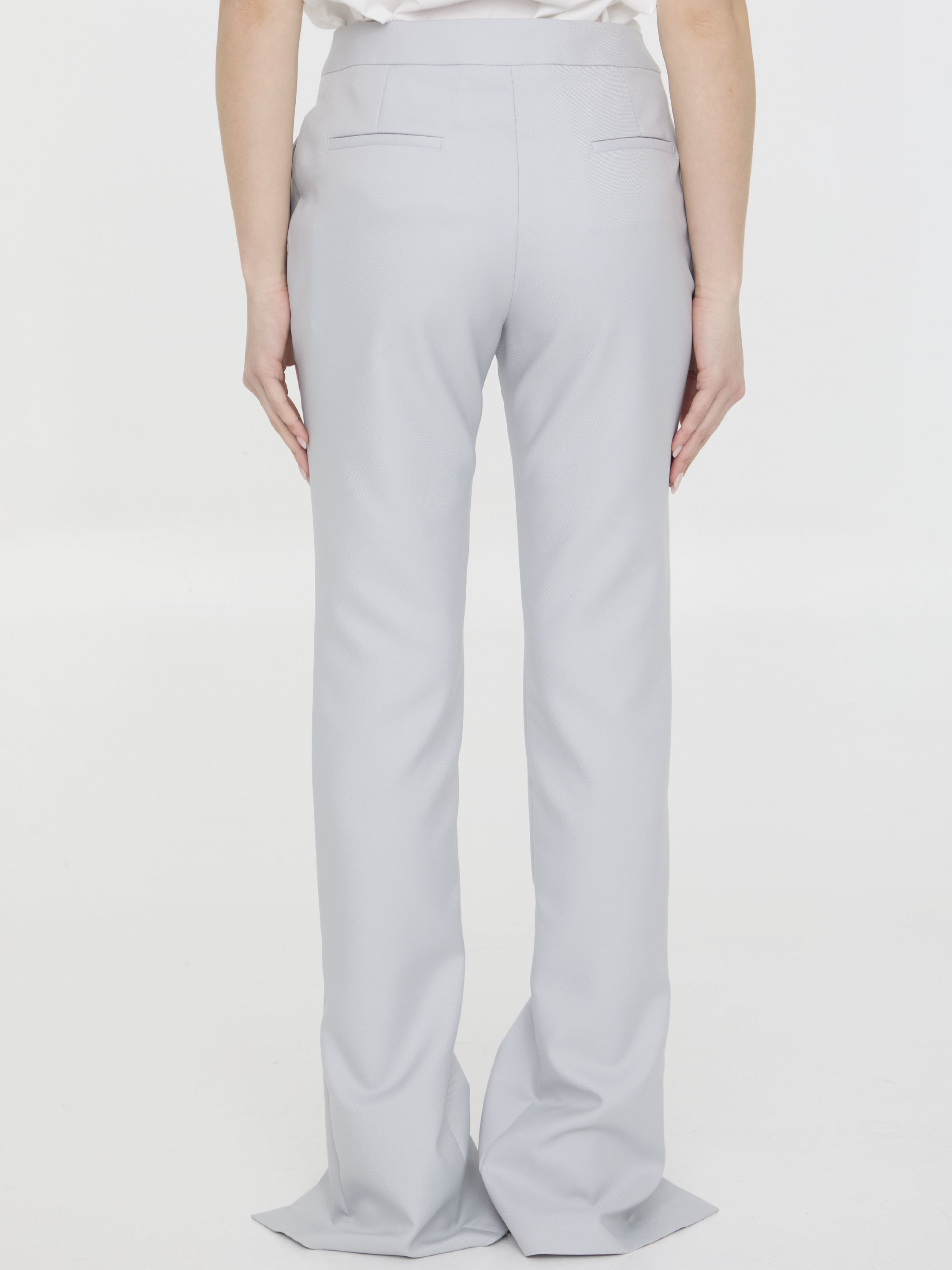 Off-white Corporate Tech Tailored Trousers In White