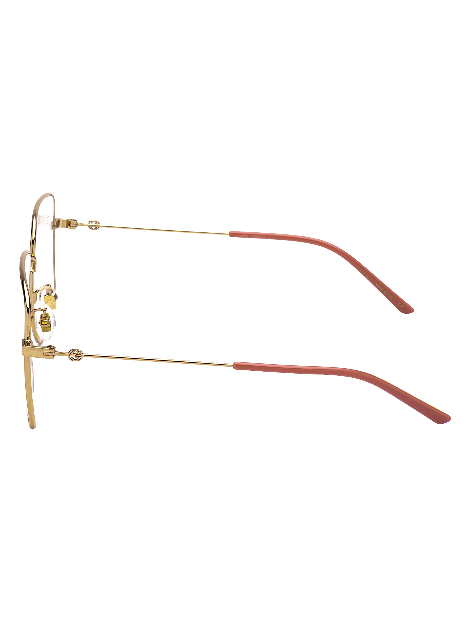 Gucci Square Frame Glasses In Nude