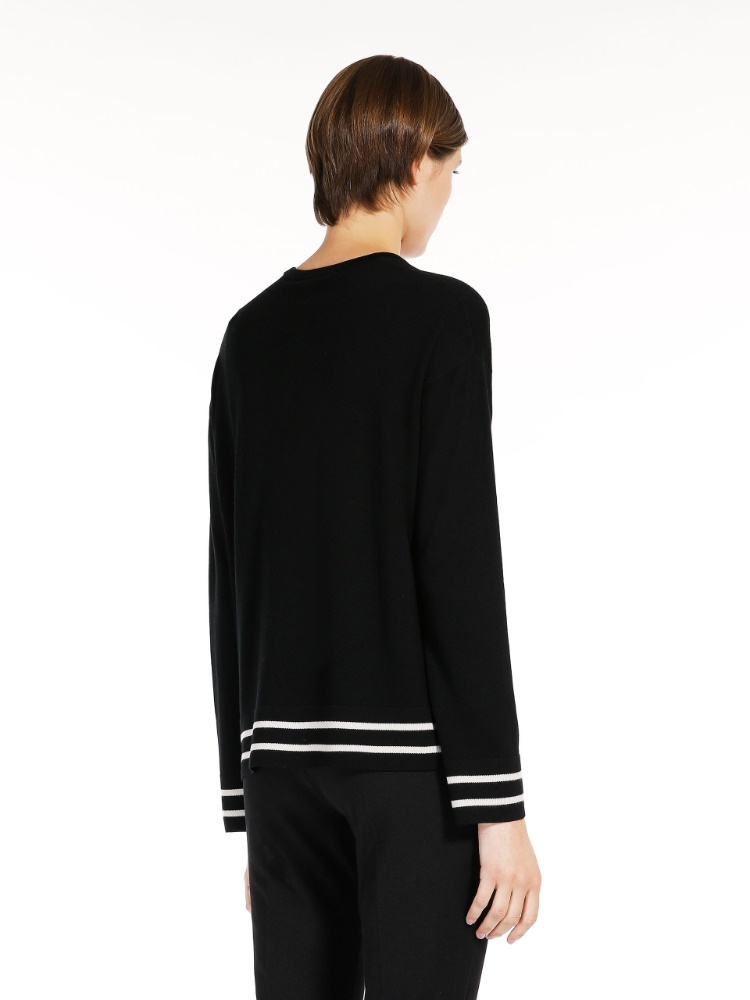 Max Mara Wool Sweater In Black
