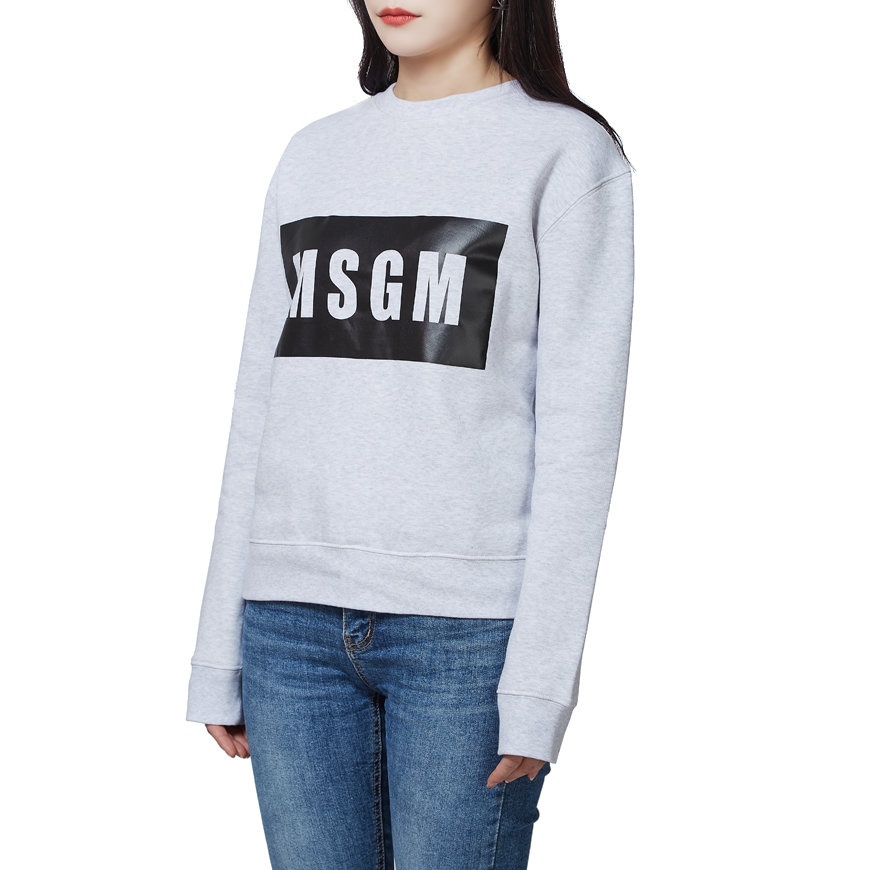 Msgm Logo Details Sweater In White
