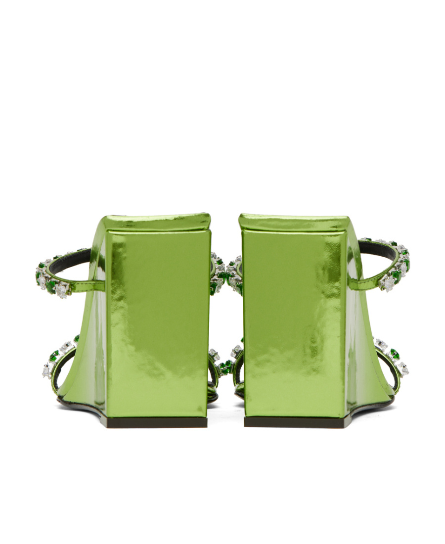 Giuseppe Zanotti Open-toed Heels In Green