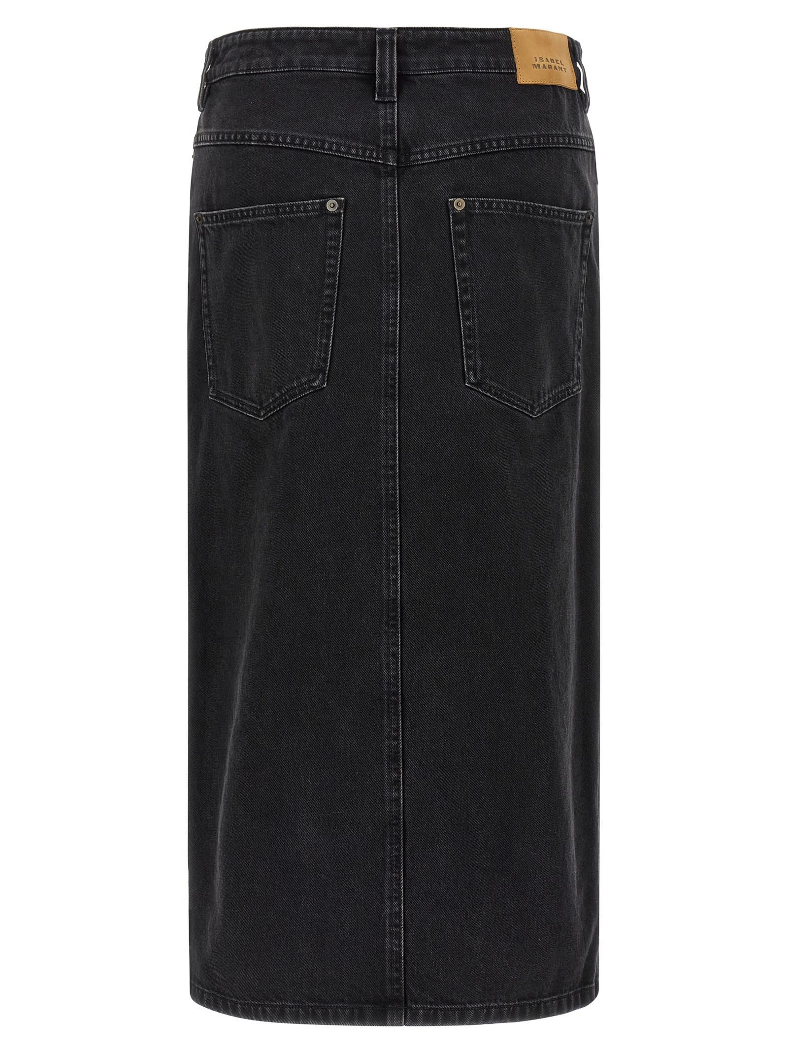 Isabel Marant Black Pavina Skirt In Black