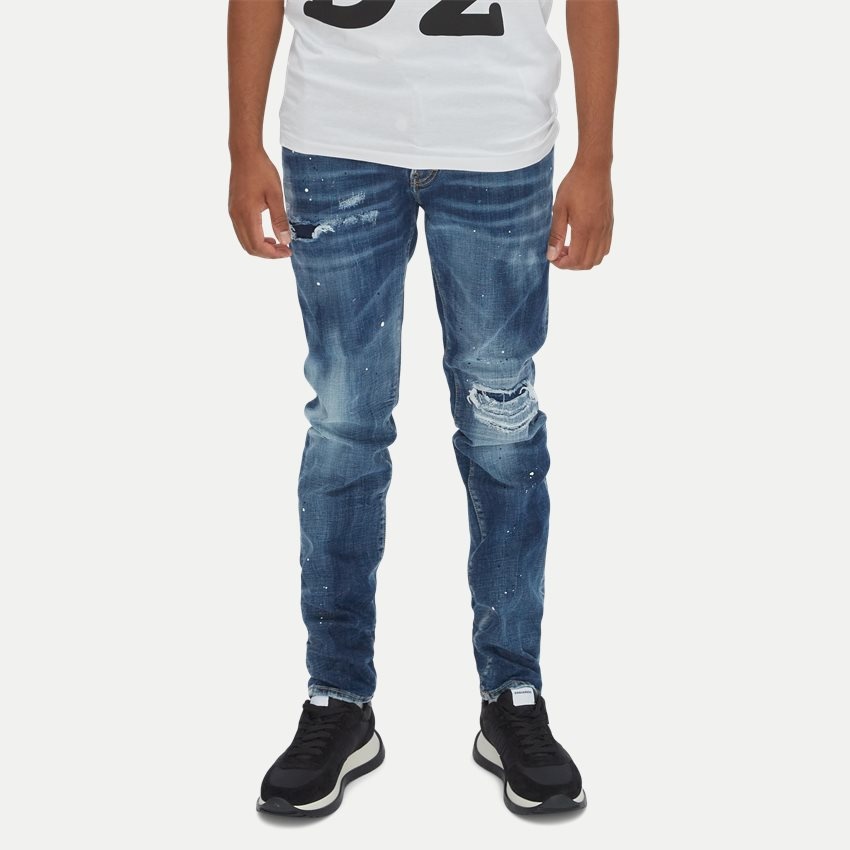 Dsquared2 Ripped Slim-fit Jeans In Blue