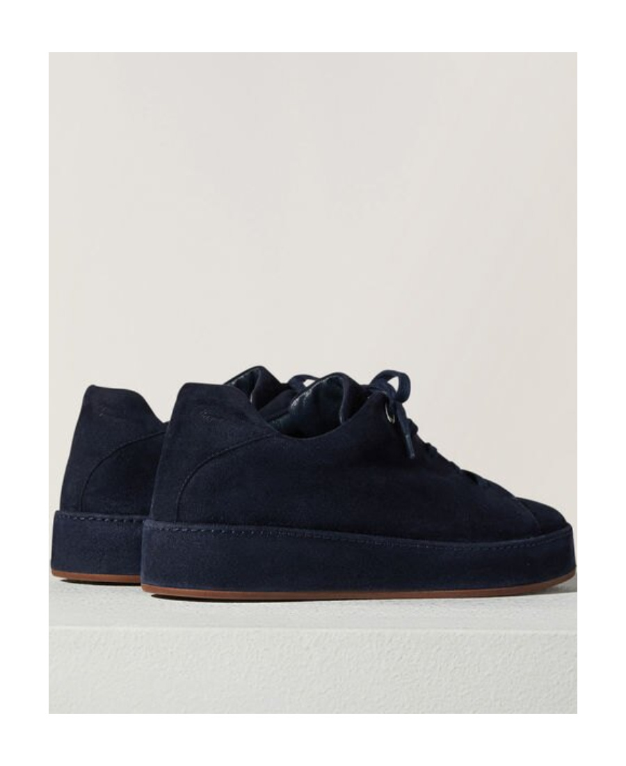 Loro Piana Strap-up Casual Sneakers In Midnight Blue