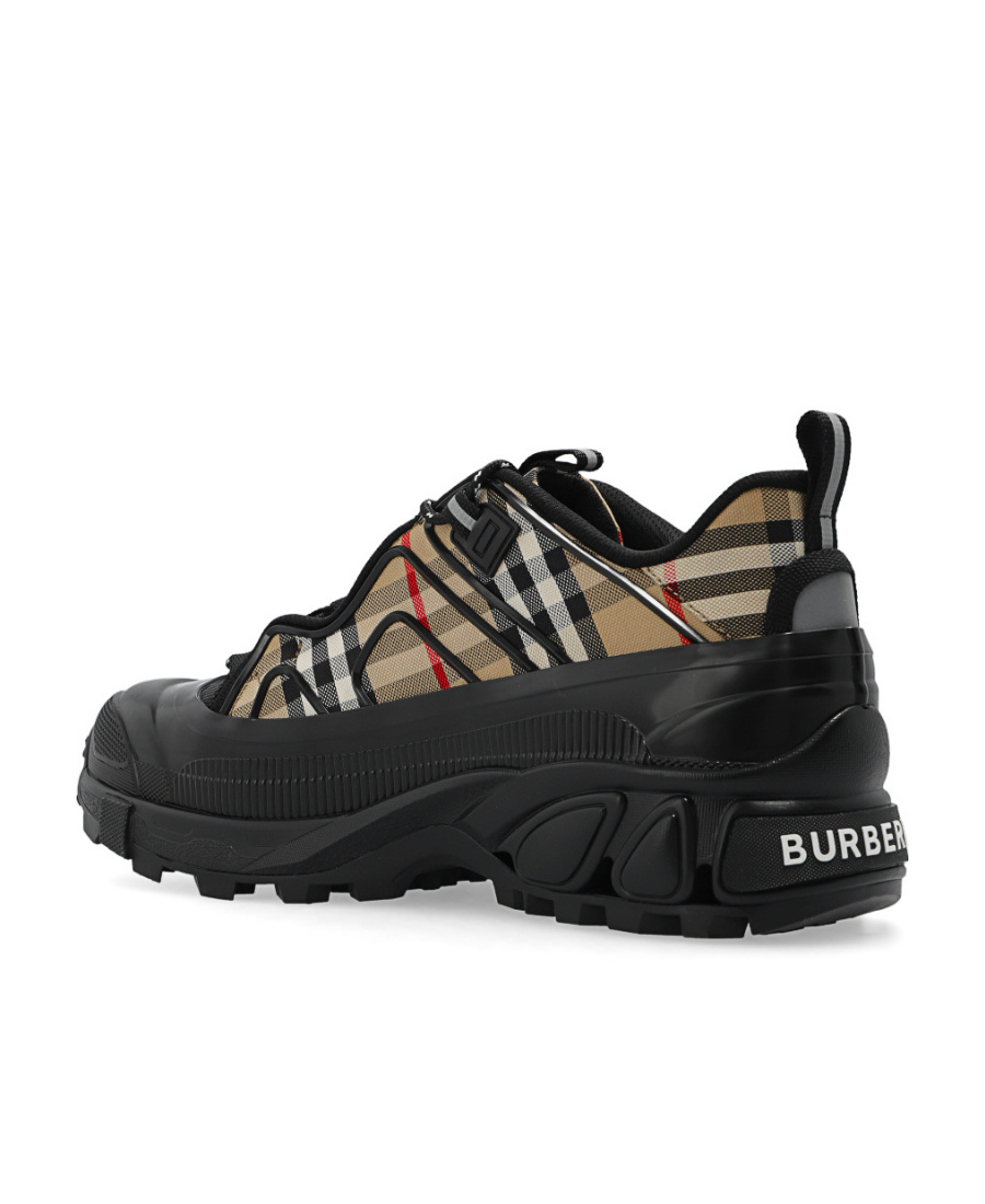 Burberry Arthur Vintage Check Sneakers In Black