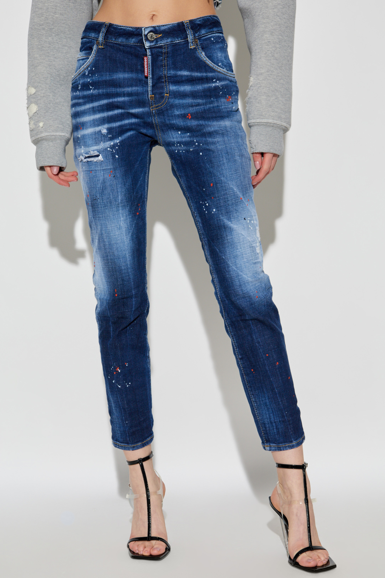 Shop Dsquared2 Whiskering-effect Skinny Jeans