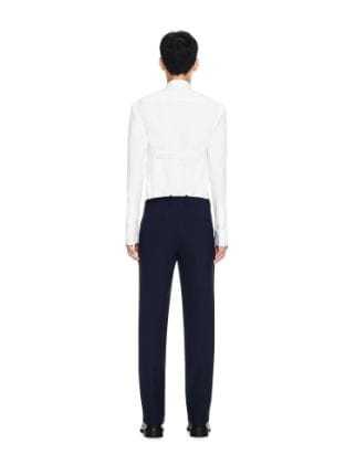Off-white Mid-rise Tailored Trousers In Black