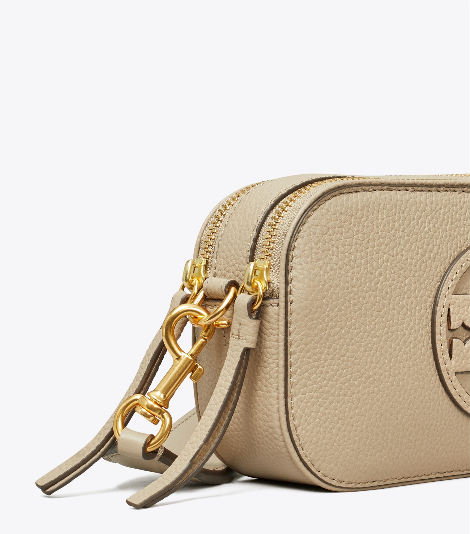 Shop Tory Burch Mini Miller Crossbody Bag In Nude