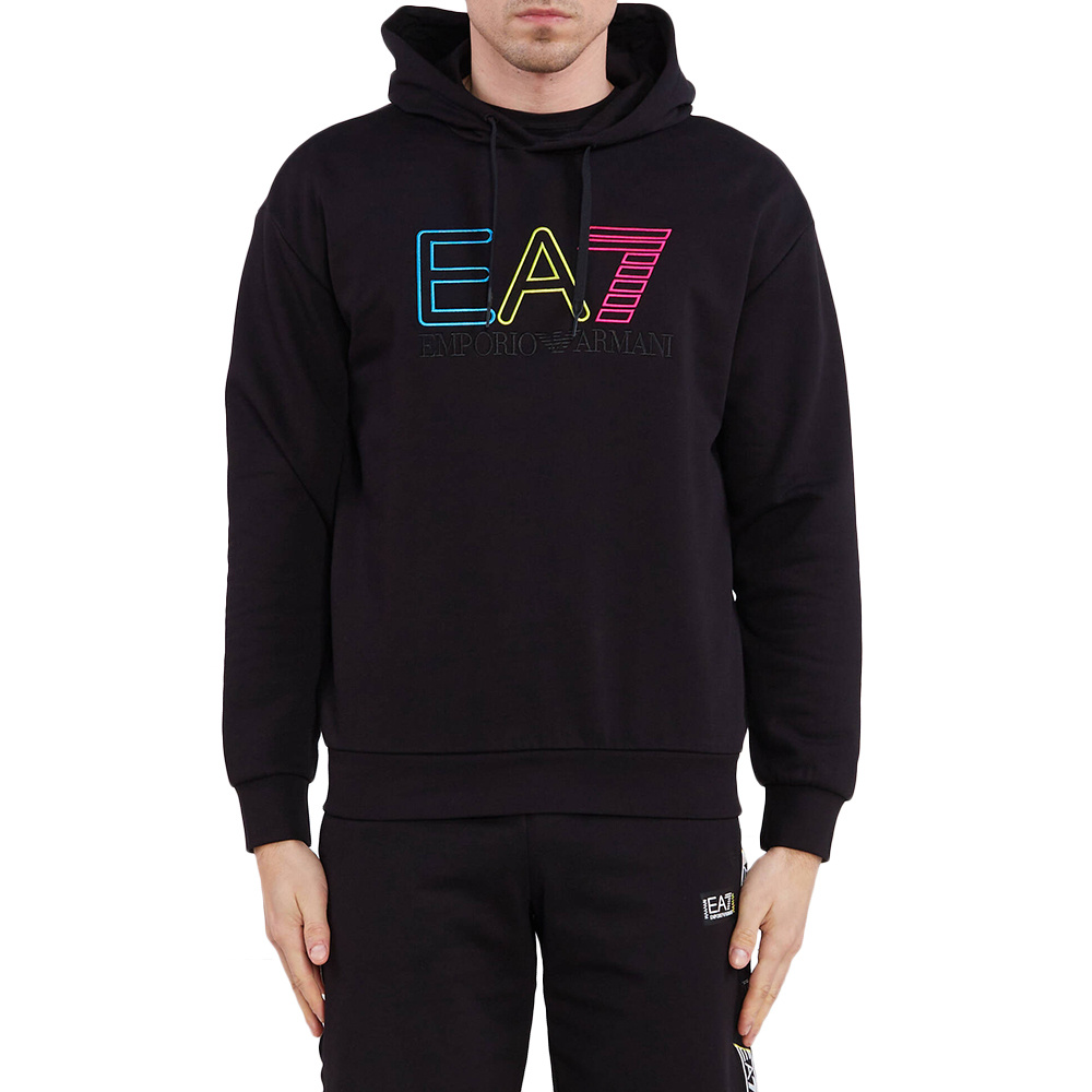 Ea7 Identify Hooded Sweaters In Black