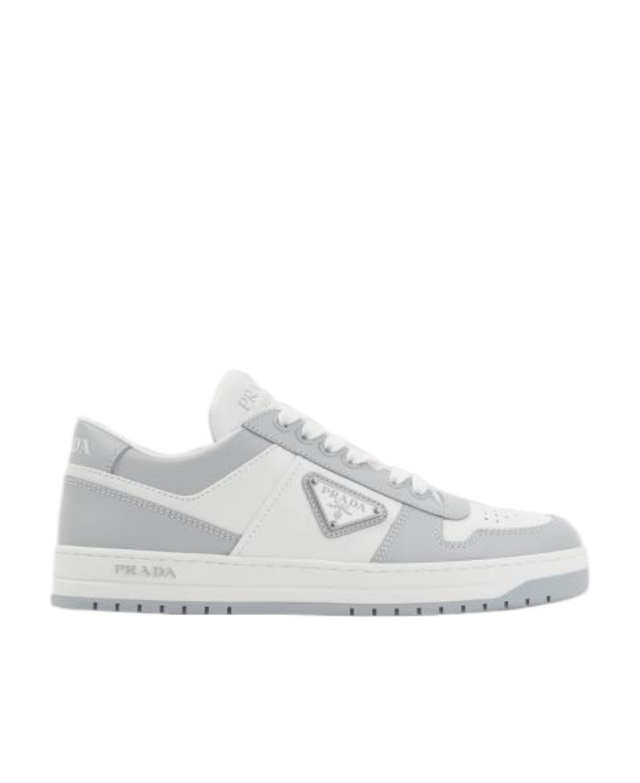 Prada Logo Patch Low-top Casual Shoes In White