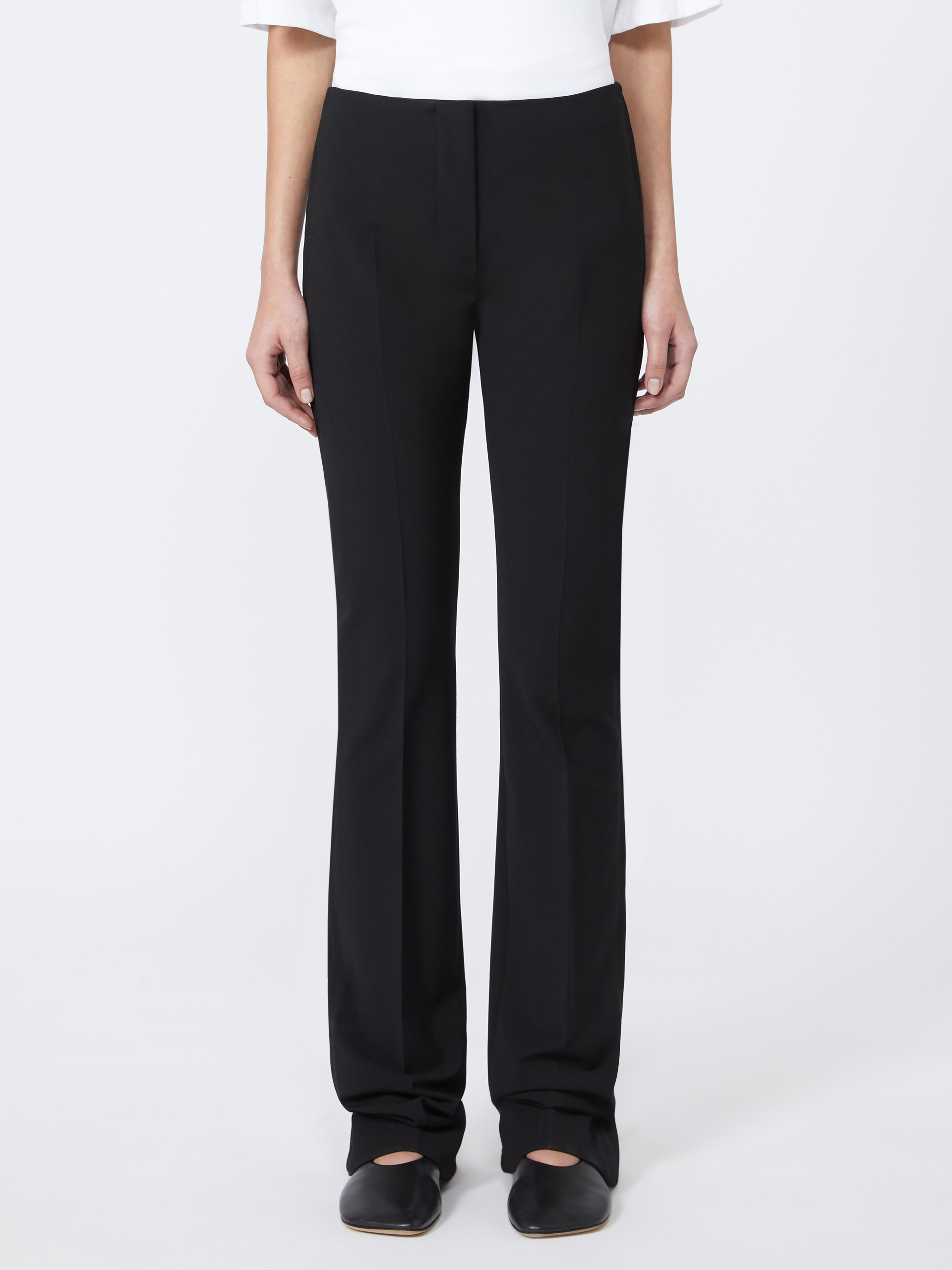 Sportmax Earry1 Low-waisted Tight-fitting Trousers In Black
