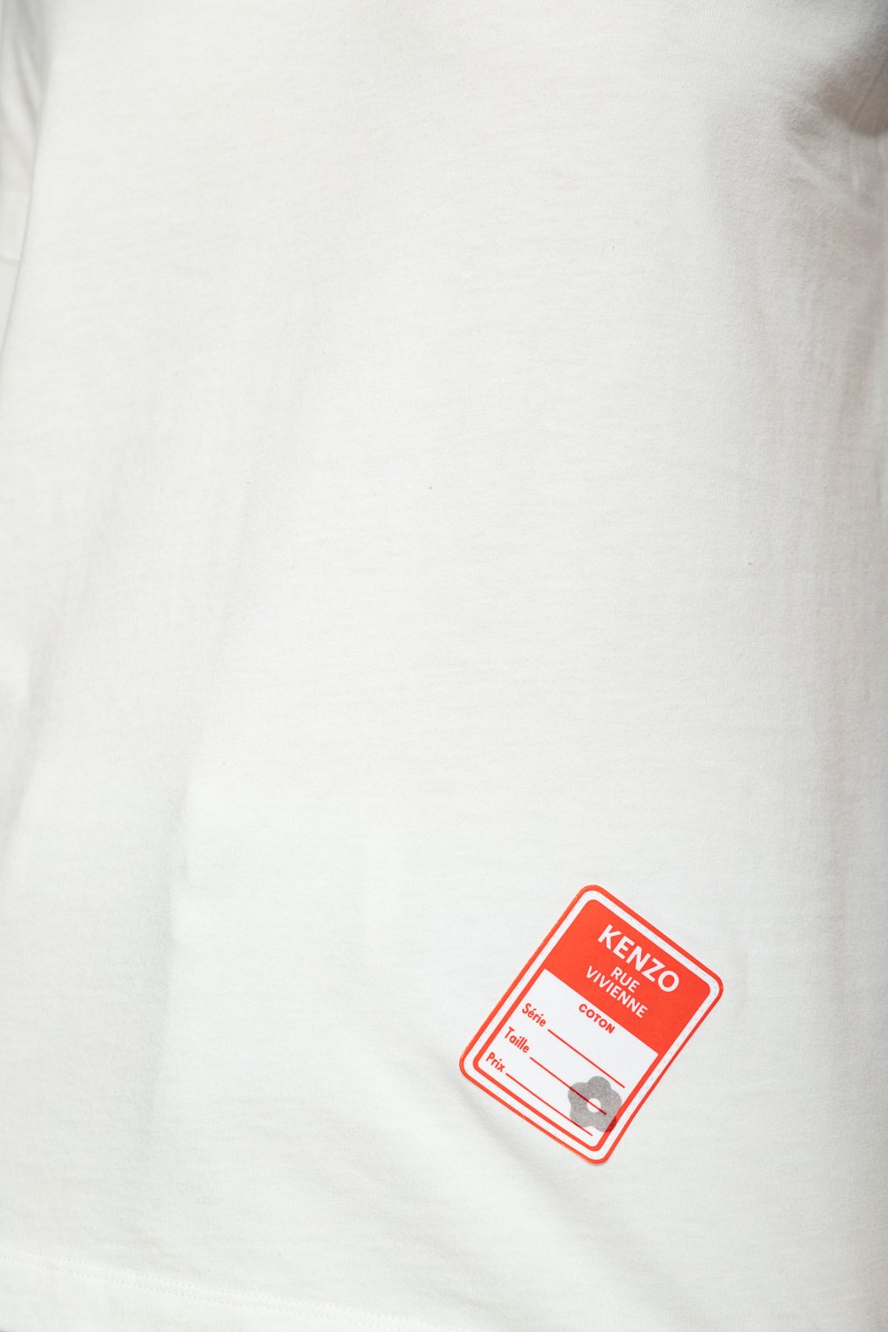 Kenzo Logo-patch Cotton T-shirt In White
