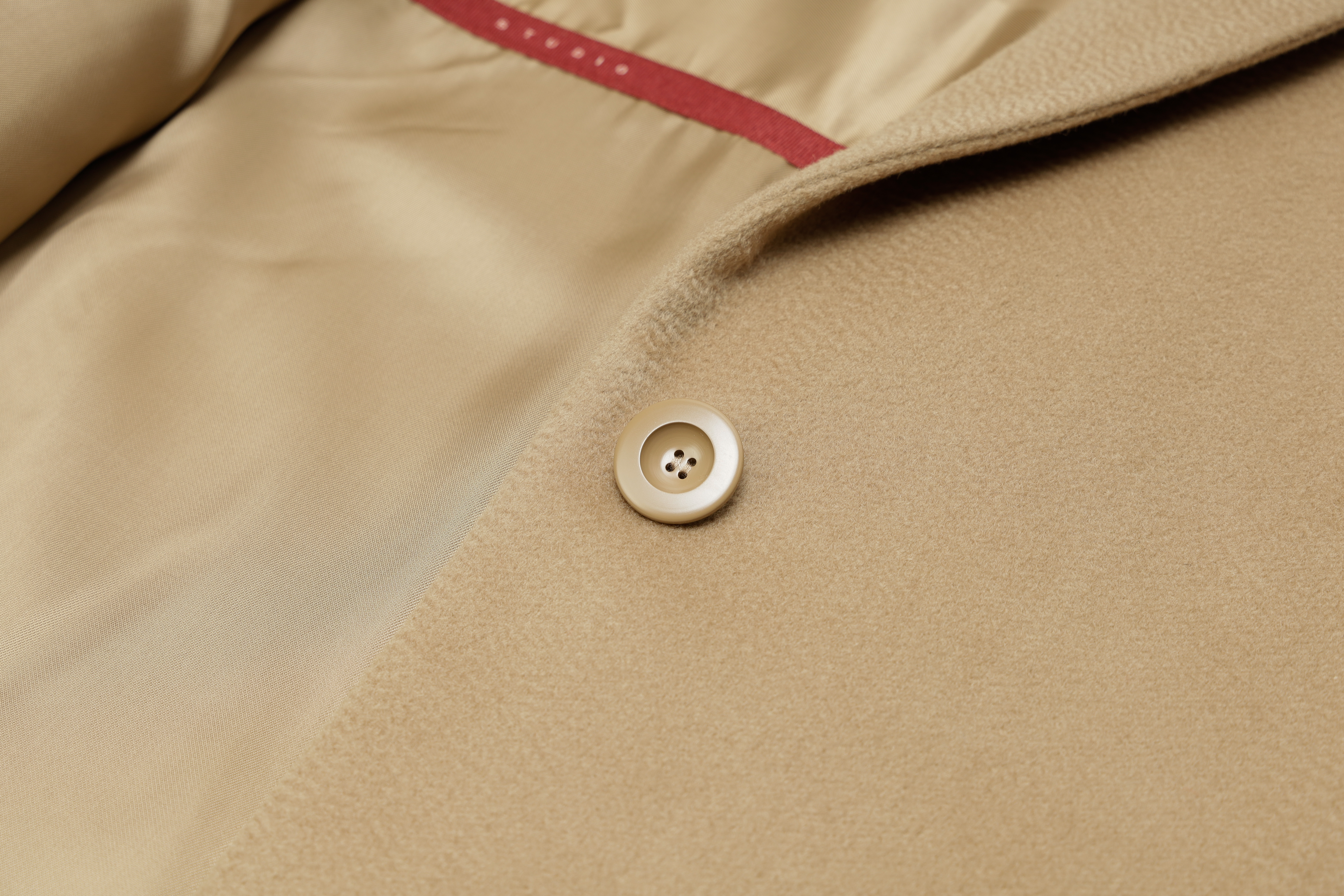 Max Mara Single-breasted Medium-length Coat In Nude