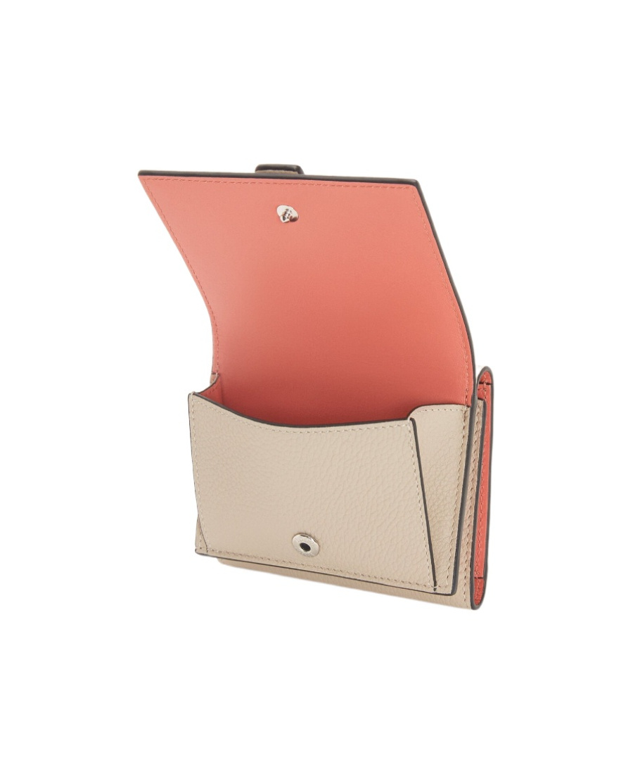 Loewe Logo Trifold Wallet In Nude