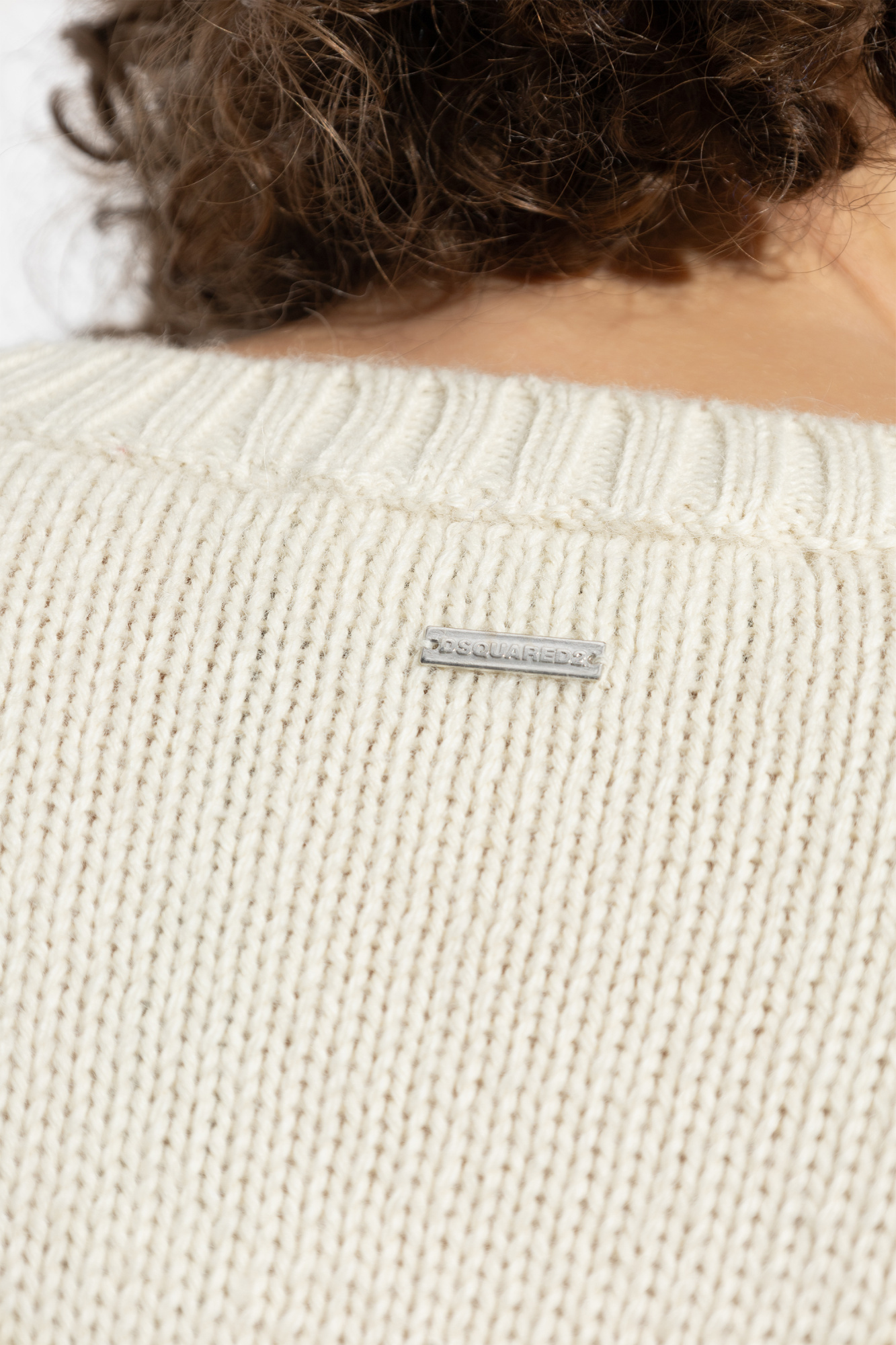 Dsquared2 Ribbed Crew-neck Jumper In White