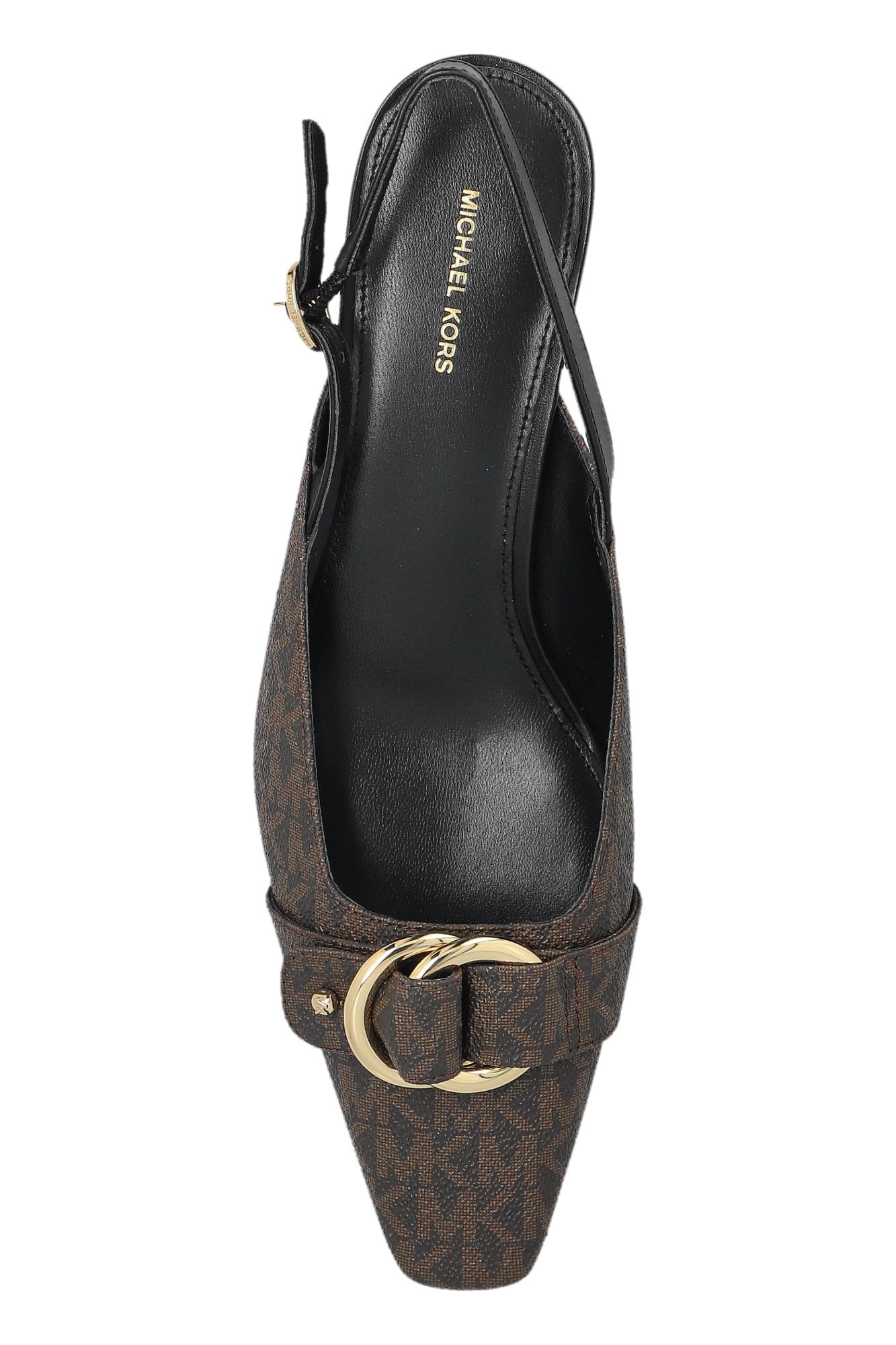 Michael Michael Kors Jaden Slingback Kitten-heel Pumps In Gray