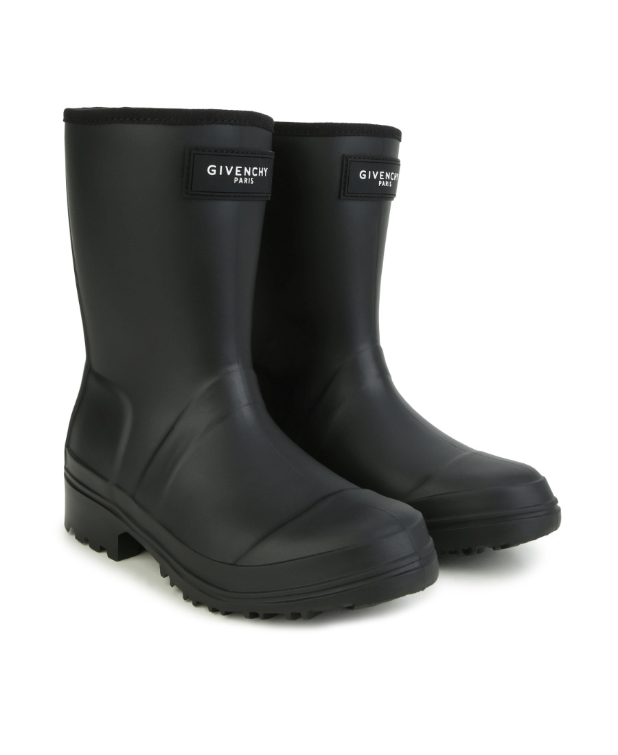Shop Givenchy 4g Motif Wellington Boots In Black