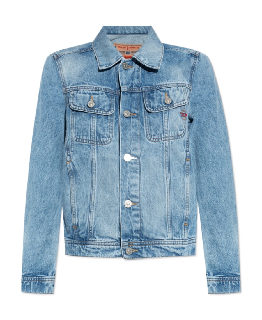 Diesel Trucker Jacket In Denim In Blue