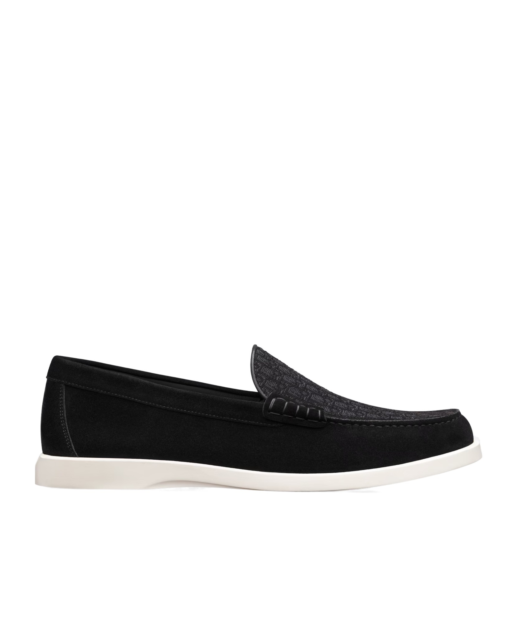 Dior Slip-on Loafer Slippers With Textured Sole In Black