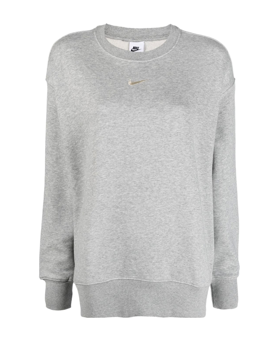 Nike Swoosh Crewneck Sweatshirt In Gray