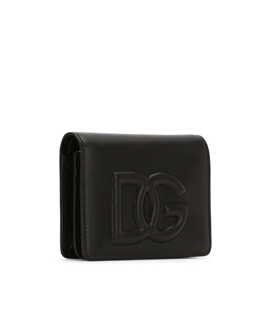 Dolce & Gabbana Embossed-logo Wallet In Black