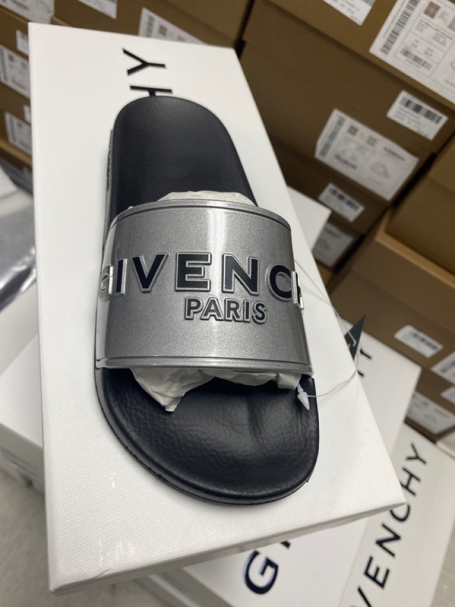 Givenchy Logo-print Slip-on Slides In White