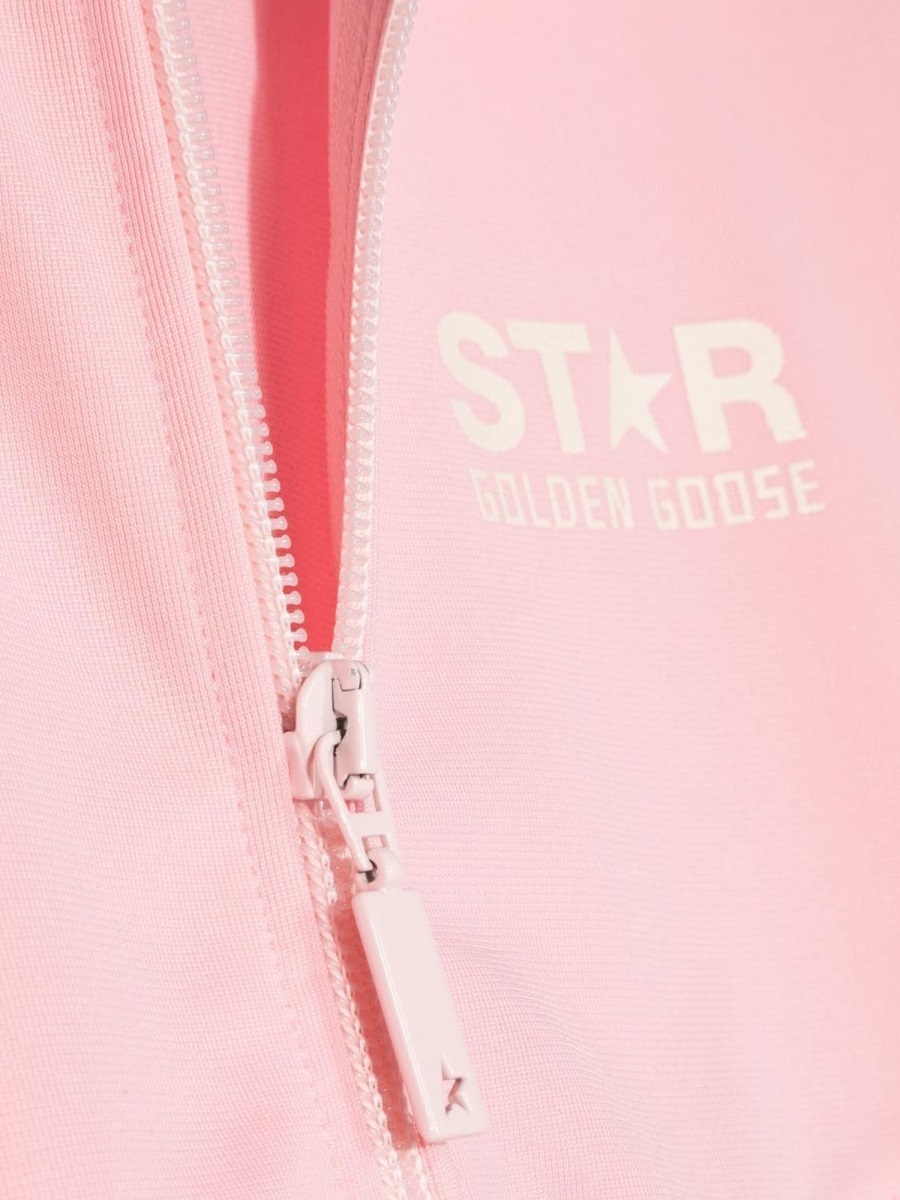 Golden Goose Triacetate Jacket With Logo In Pink