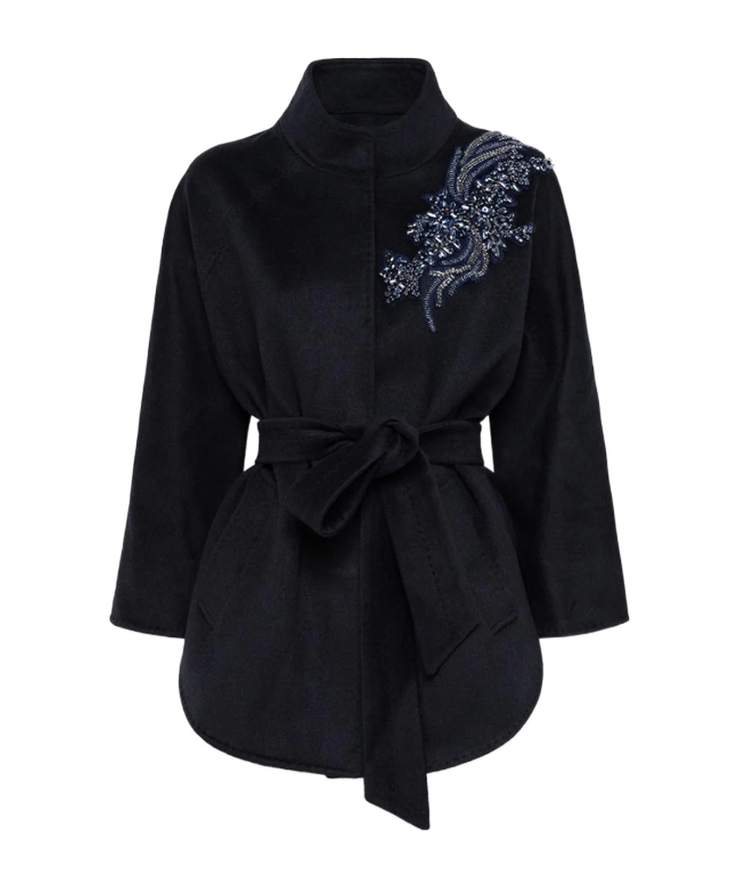 Blugirl Long-sleeved Coat In Blue