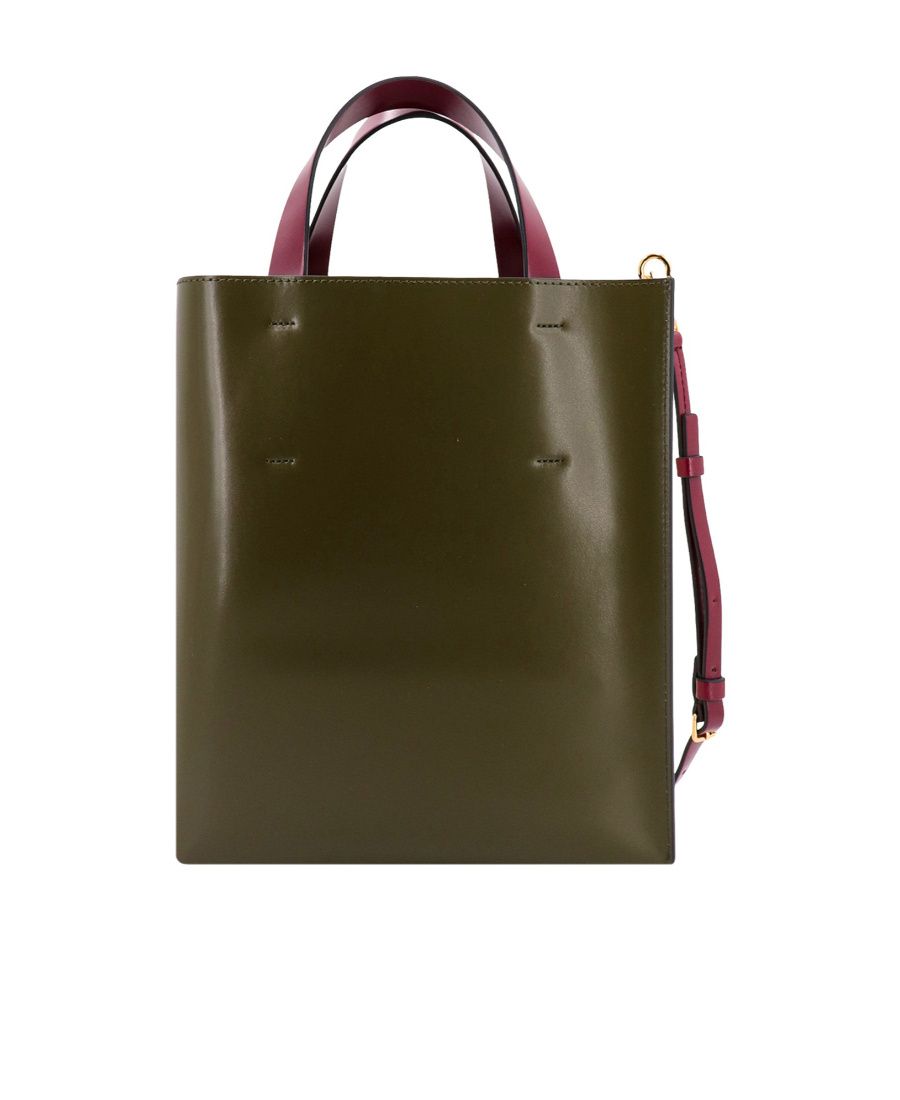 Shop Marni Museo Colour-block Leather Tote In Nude